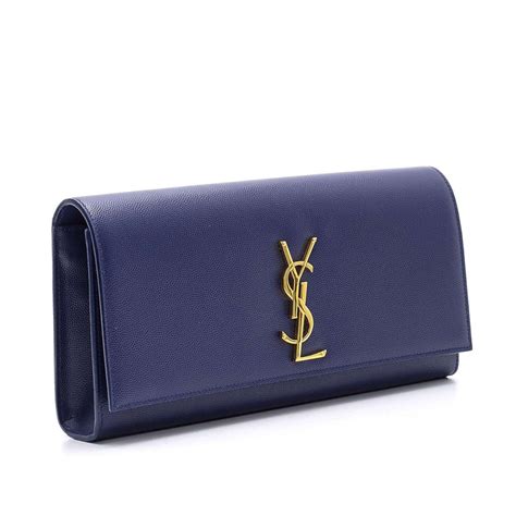 ysl blue clutch bag|authentic ysl handbag clutch.